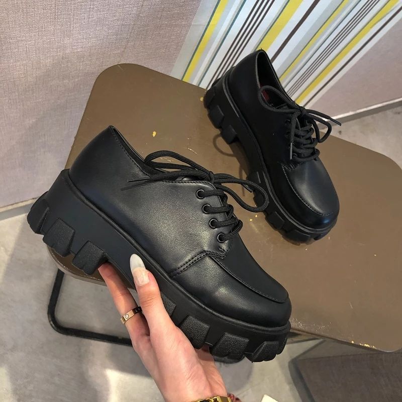 (light B)shoes Platform Shoes Lolita Shoes Oxfords Women Heels School Uniform Jk Student Shoes JIN