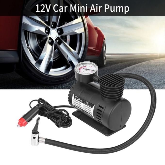 Mini Air Pump 12V Car Air Pump Tire Air Pump Car Mini Emergency Air Pump-black