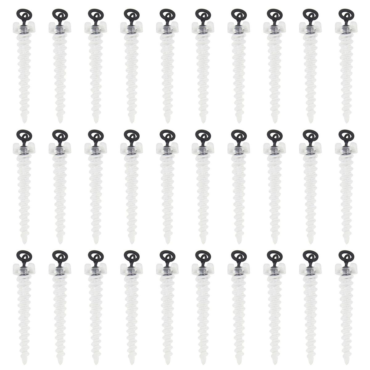 30pcs Bait Floating Ball Swivel Screw Fishing Floating Ball Attachment Fishing Tackle Accessories