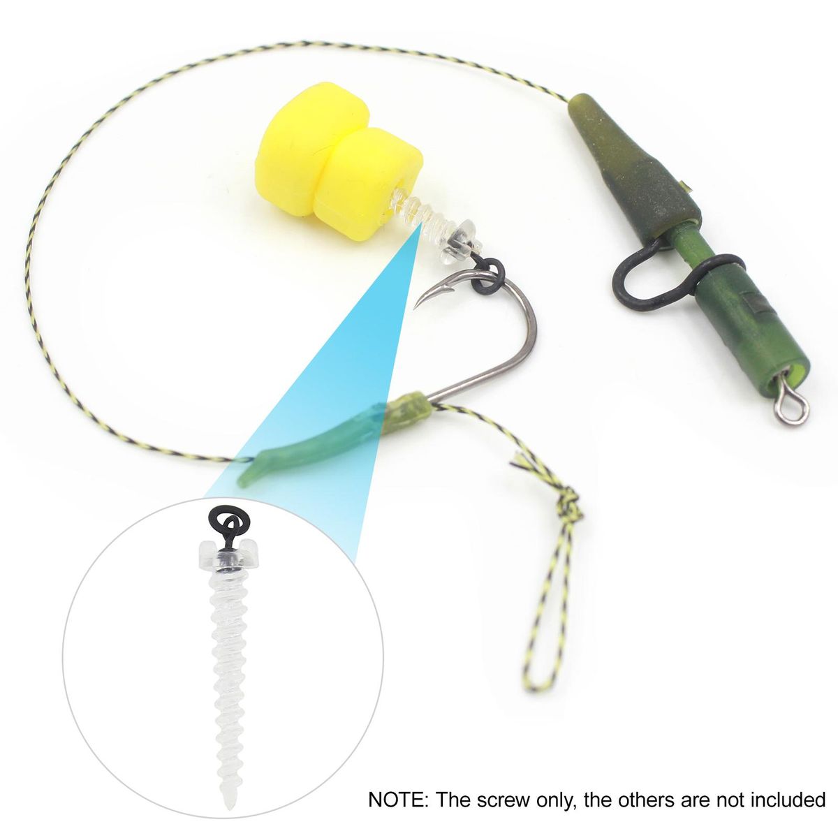 30pcs Bait Floating Ball Swivel Screw Fishing Floating Ball Attachment Fishing Tackle Accessories
