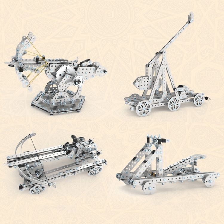 Metal Model Building Blocks 580pcs Stone Throwing Machine