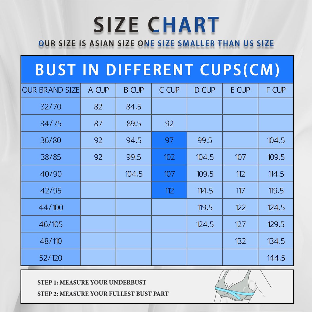 Comfortable Underwired  Solid Color C Cup Size Bra For Women