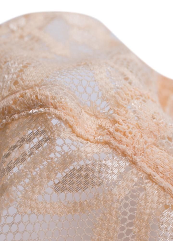 New Sexy Women Lace Gauze Bra Push Up 3/4 Cup Hook-and- Eye Breathable Ultra-thin bra Lingerie Underwear