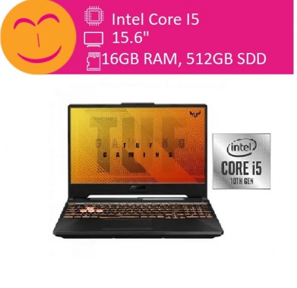 FX506LH-BQ034 Intel Core I5-10300H 16GB RAM  512GB SSD Win10 - Black