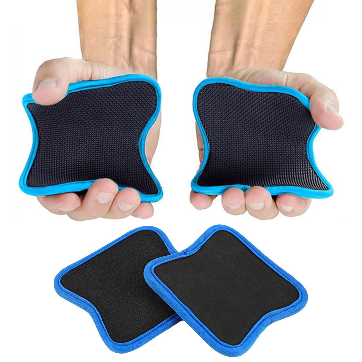 1 Pair Dumbbell Handle Mat Pain Relief Dumbbell Grip Cover Blue