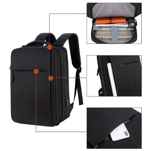 Laptop Backpack - Black -15.6"