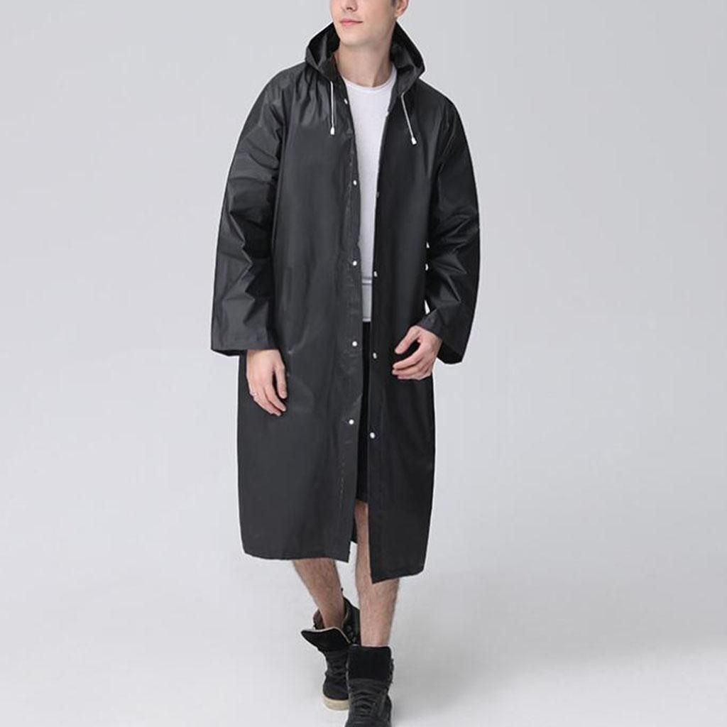 Hood Rain Coat Unisex Poncho Outdoor Long Sleeve Snow Windproof