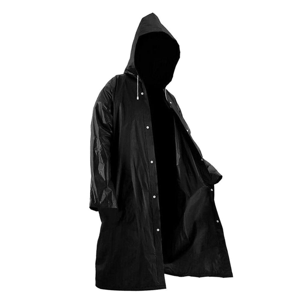 Hood Rain Coat Unisex Poncho Outdoor Long Sleeve Snow Windproof
