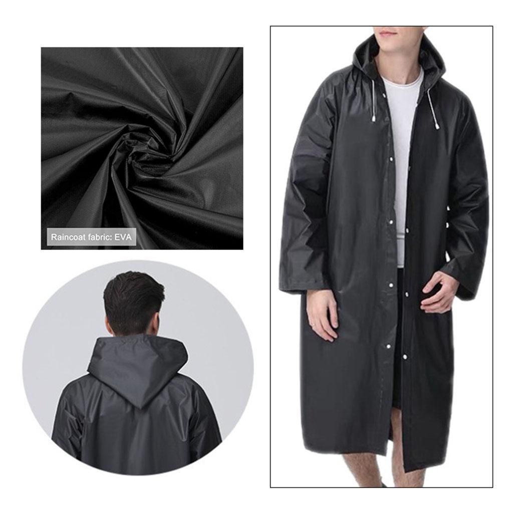Hood Rain Coat Unisex Poncho Outdoor Long Sleeve Snow Windproof