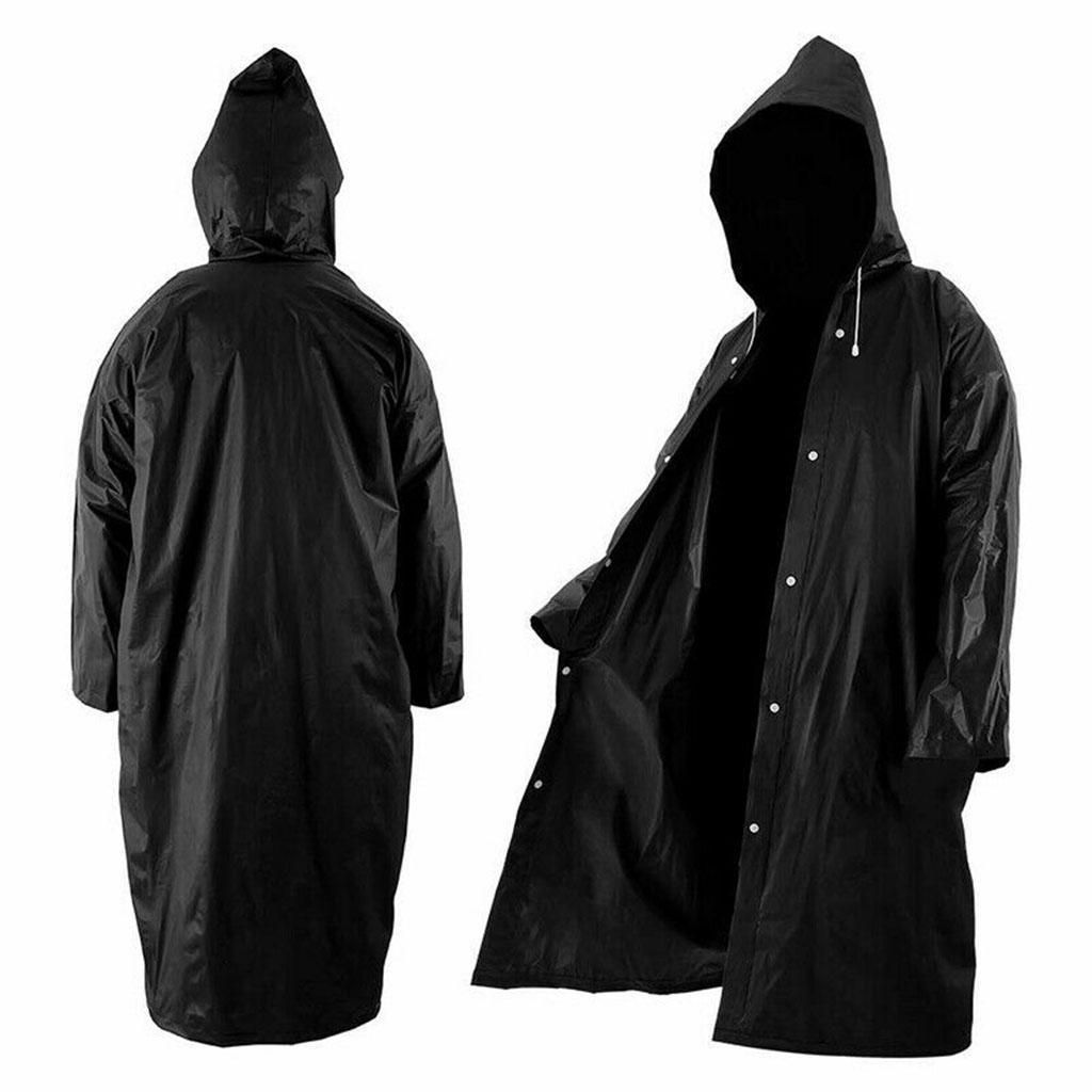 Hood Rain Coat Unisex Poncho Outdoor Long Sleeve Snow Windproof
