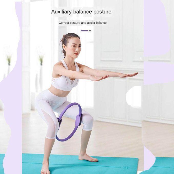 Yoga Pilate Ring Magic Circle Muscle Exercise Fitness Body Rose Red