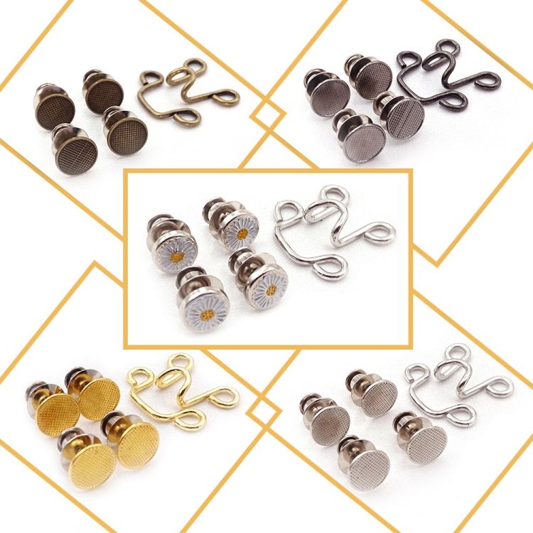 5 PCS 6 In 1 Button, Colour: 32mm (Gun Black)