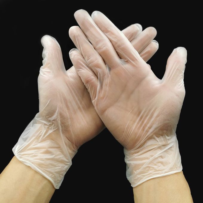 100Pcs Disposable PVC Gloves Food-grade Transparent