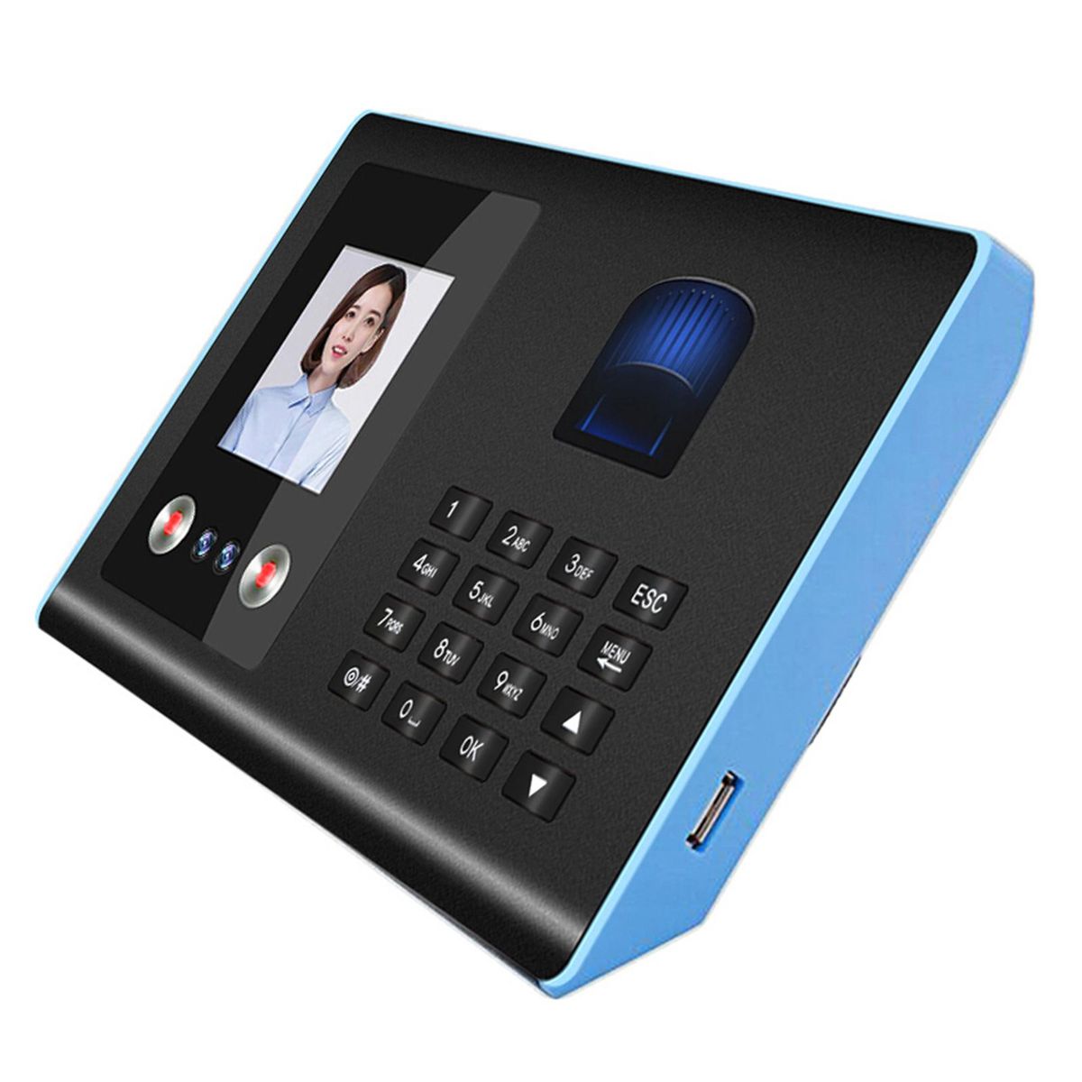 Intelligent Attendance Machine Face Fingerprint Password Checking-in Recorder for Employees Voice Prompt Multi Language, UK Plug