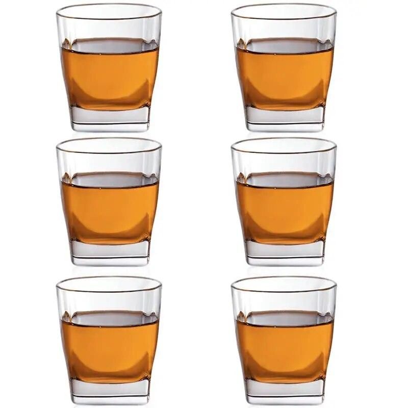 New 6pcs Heat-resistant Glass Cup Beer Espresso Coffee Cup Set Handmade Beer Mug Tea glass Whiskey Glass Cups Drinkware
