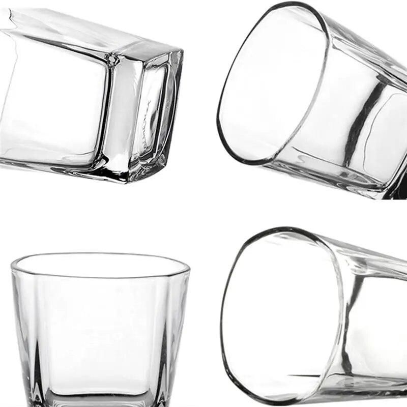 New 6pcs Heat-resistant Glass Cup Beer Espresso Coffee Cup Set Handmade Beer Mug Tea glass Whiskey Glass Cups Drinkware