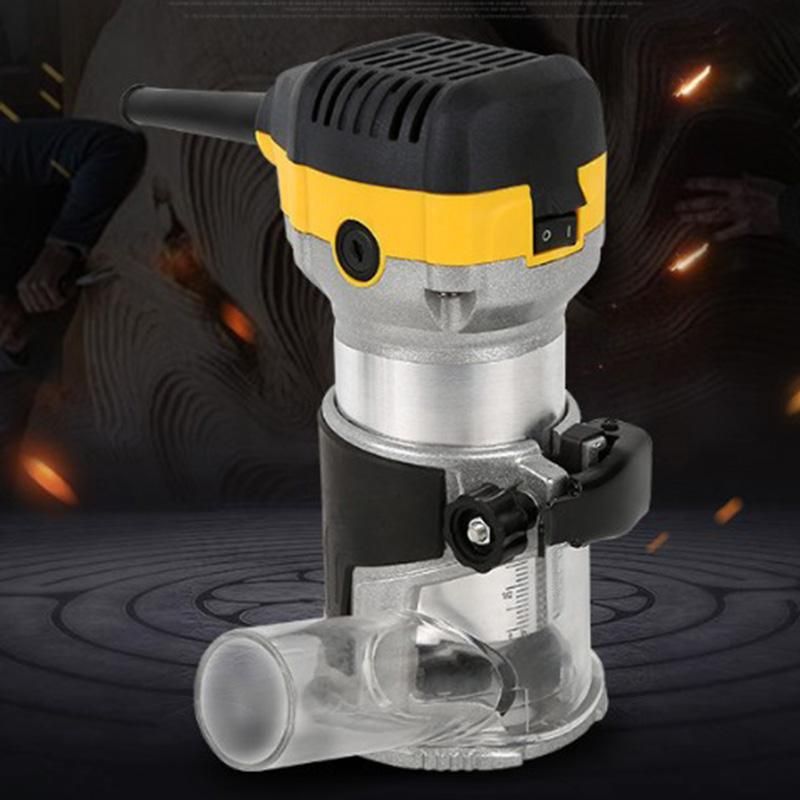 Palm Router Kit With Metal Base Woodworking Trimming Machine Eu Plug