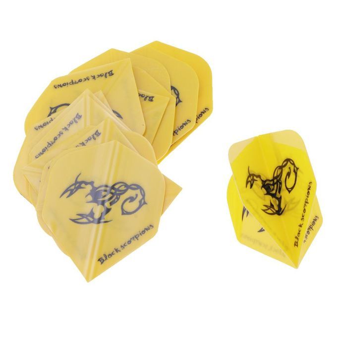 15Pc Dart Flights Standard Replacement For Steel Tip Darts And Yellow