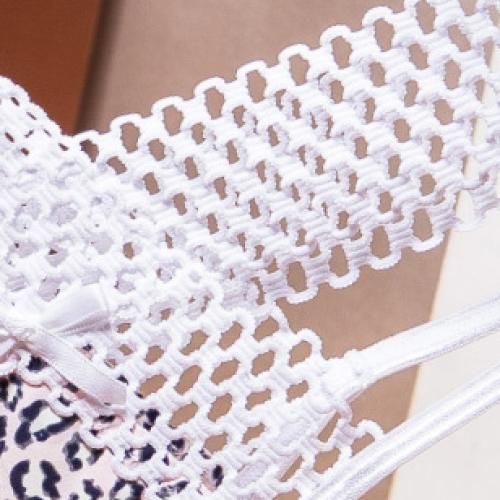 Ladies Sexy Lace Panties Low Waist Temptation Underwear White Leopard