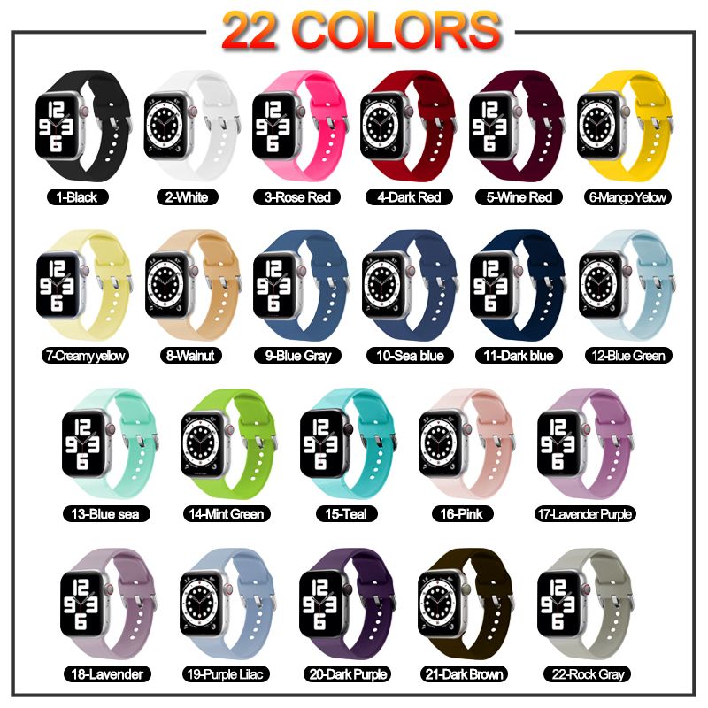 Quality Diy Silicone Strap For Apple Watch 6 5 4 3