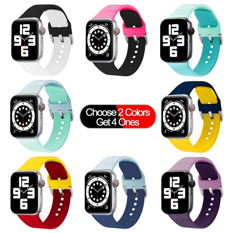 Quality Diy Silicone Strap For Apple Watch 6 5 4 3