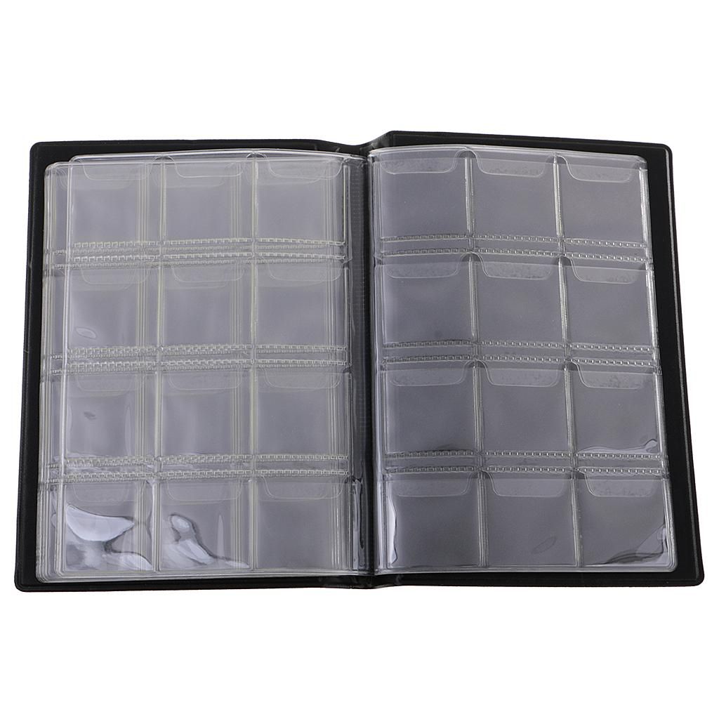 Pack Of 2 Coin Display Album Book Blue PU Leather Portable