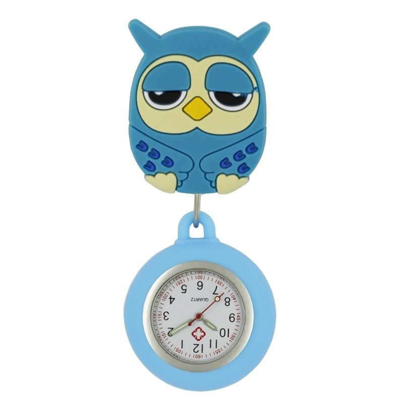 Lovely Cartoon Animal Soft Rubber Nurse Pocket Watch