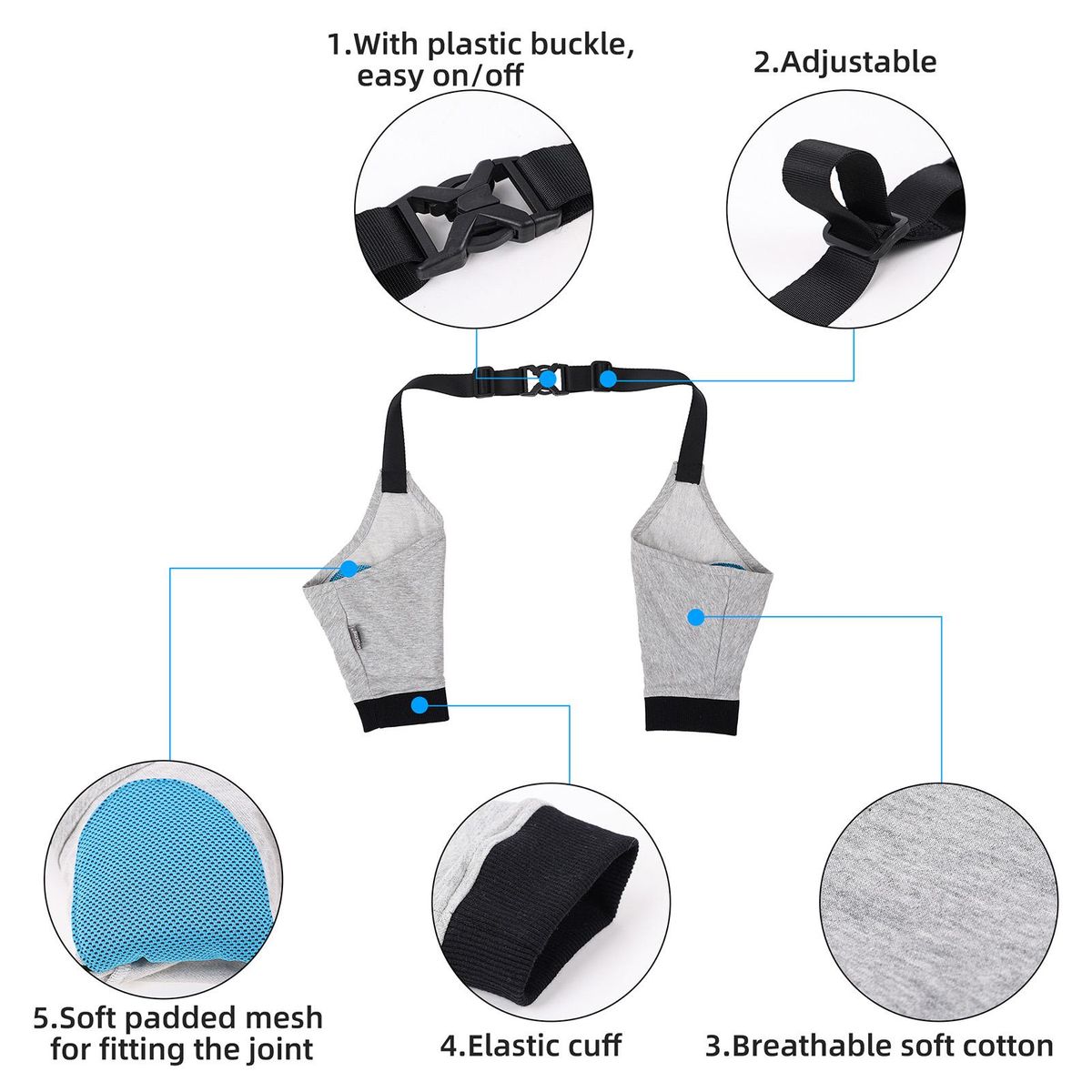 Dog Elbow Protector Front Leg Sleeve Adjustable Pet Operation Injury Recovery Protective Brace 1 Pair