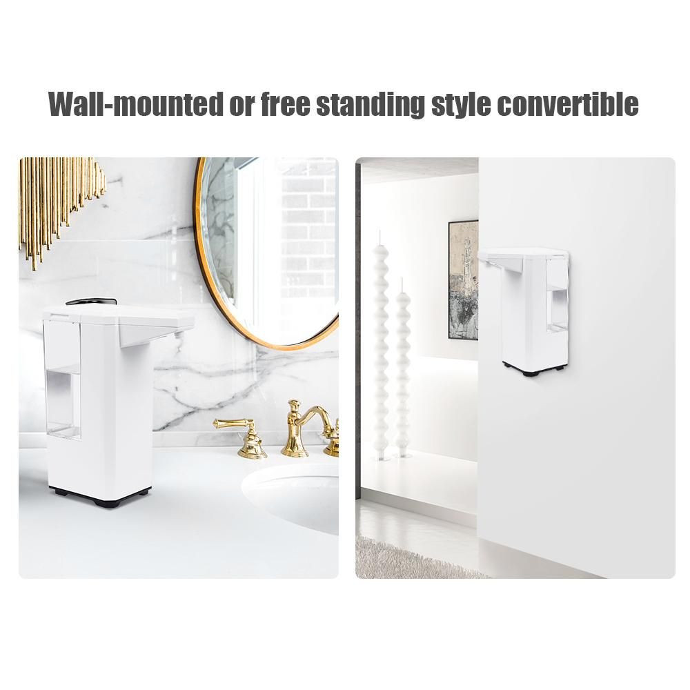 500ml Spray Type Soap Dispenser Automatic Soap Dispenser Two-level Adjustment IPX4 Waterproof Dispensers with Infrared Sensor Battery Operated