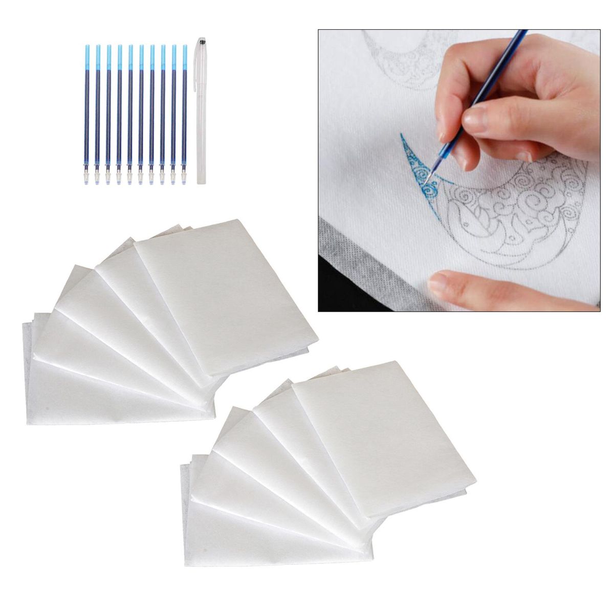 10 Sheets Transfers Paper/ Water Soluble Embroidery