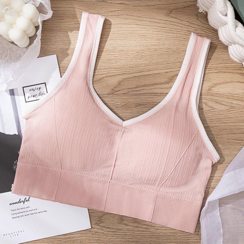 No underwire wrapped chest sexy inside sports vest women