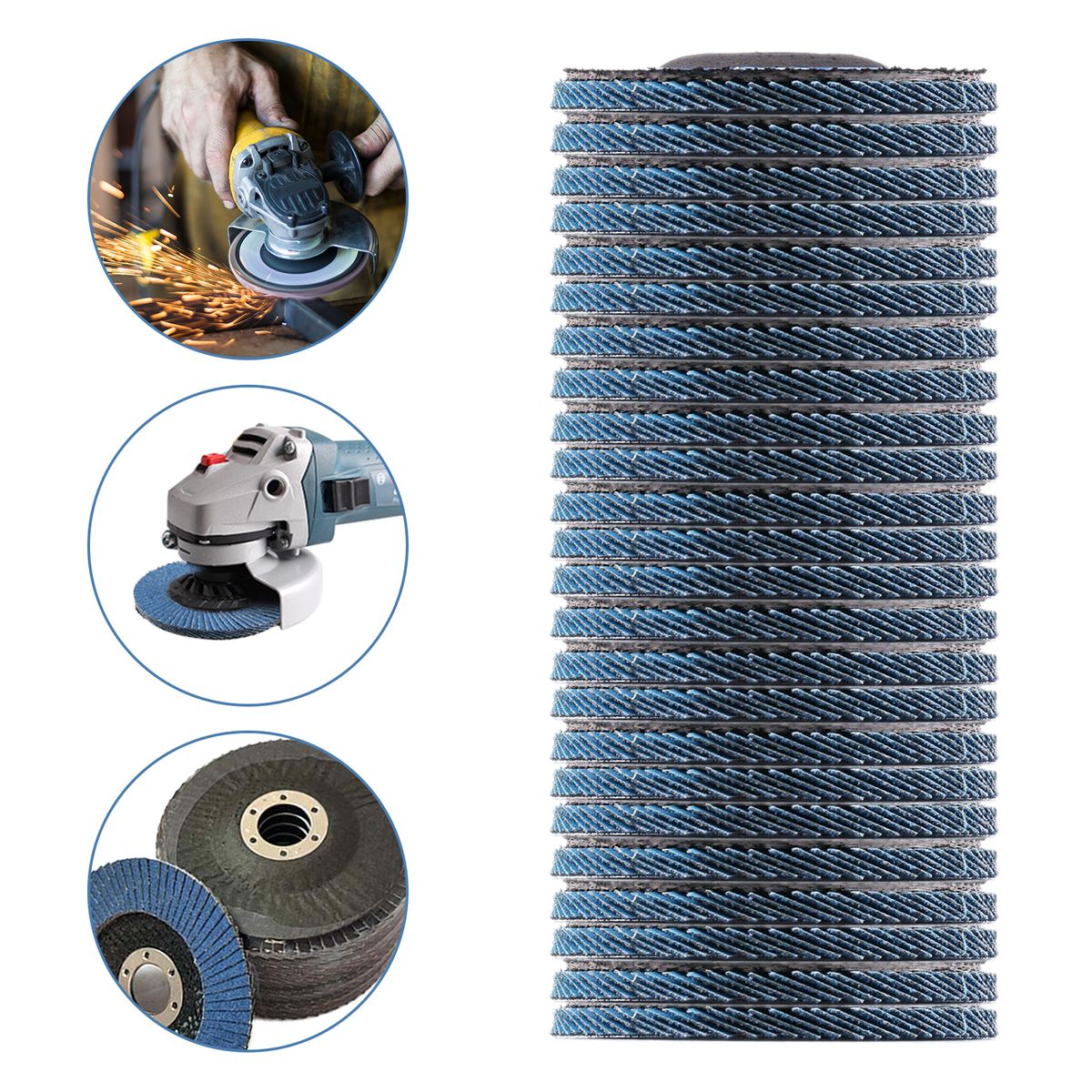 20Pcs 4.5in  Angle Grinder Flap Discs 4.5'' X 7/8'' Premium