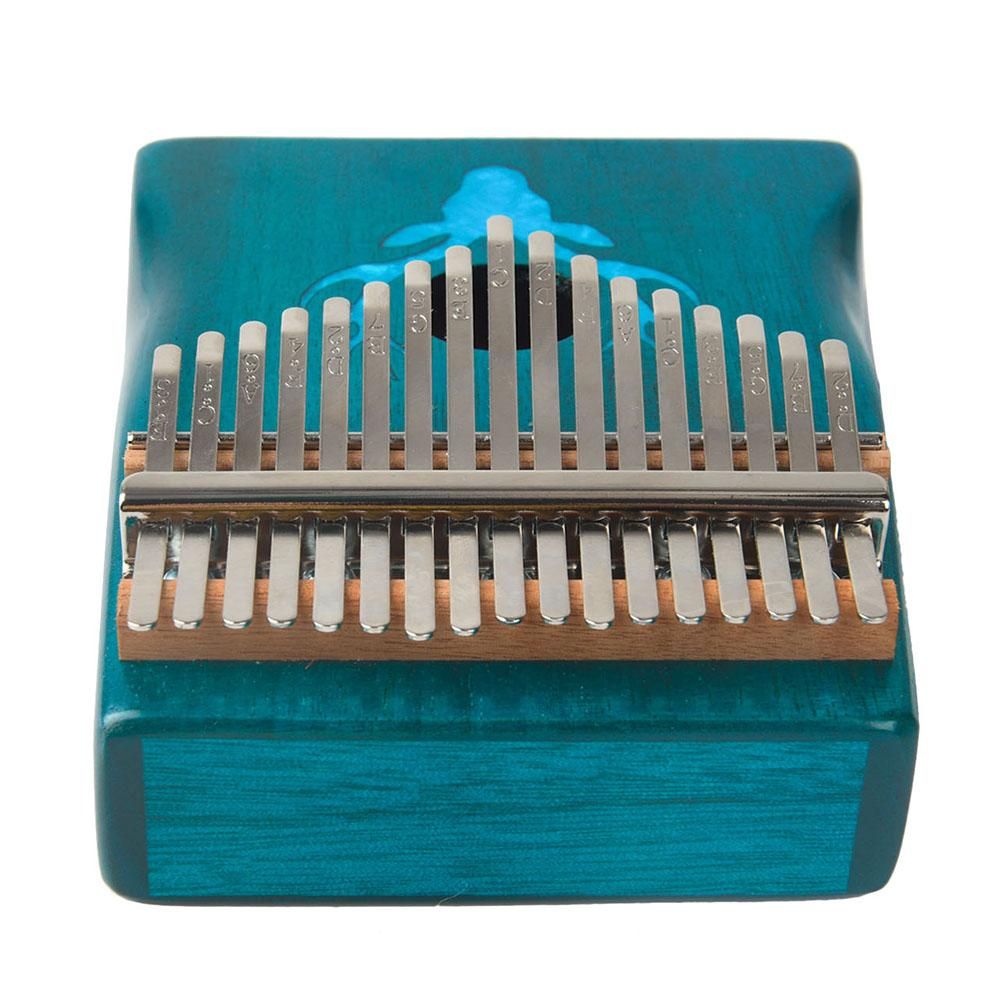 17 Keys Kalimba Elk Thumb Piano with Hammer Portable Musical Instrument Dreamy Elk Blue Color