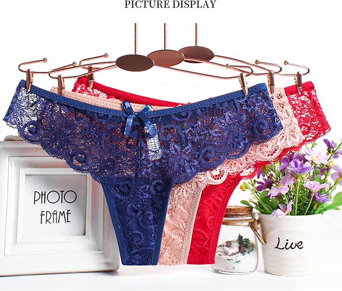 6pcs Ladies Net G-string