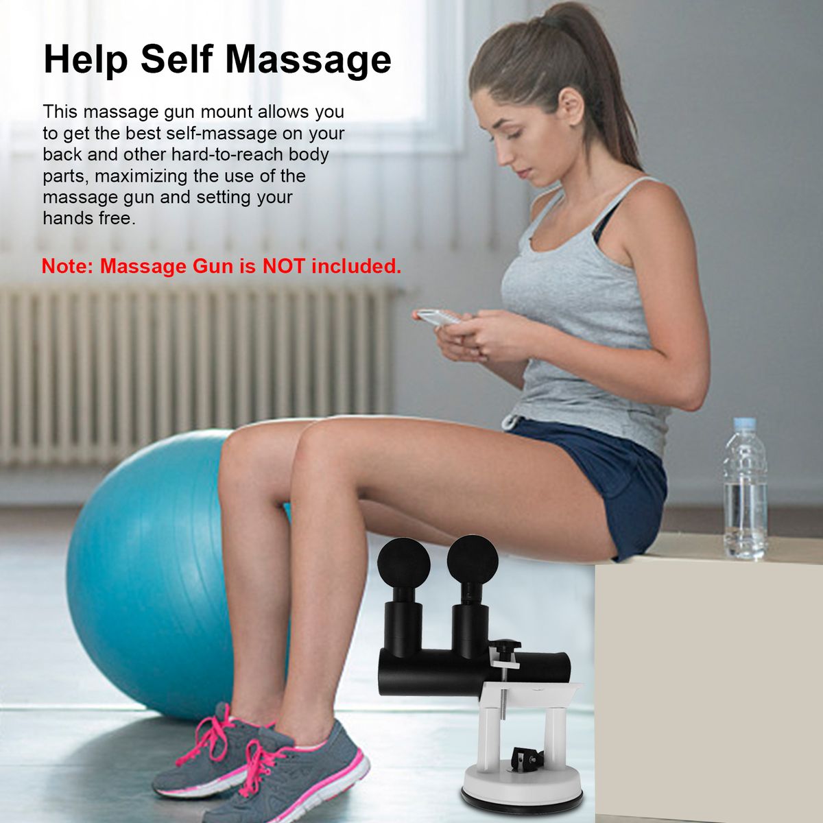 Fascia Gun Holder Hands Free Massage Gun Rack For Back Self