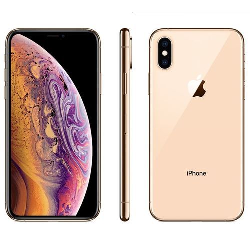 IPhone XS Max (4GB RAM, 64GB ROM) IOS 12 (12MP + 12MP)+7MP (single Sim) Gold & 10D Screen Protector + Silicon Back Case