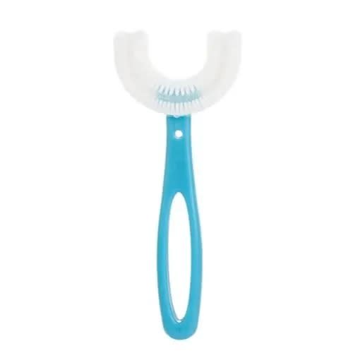 U-shaped Manual Training Toothbrush For Kids - Blue