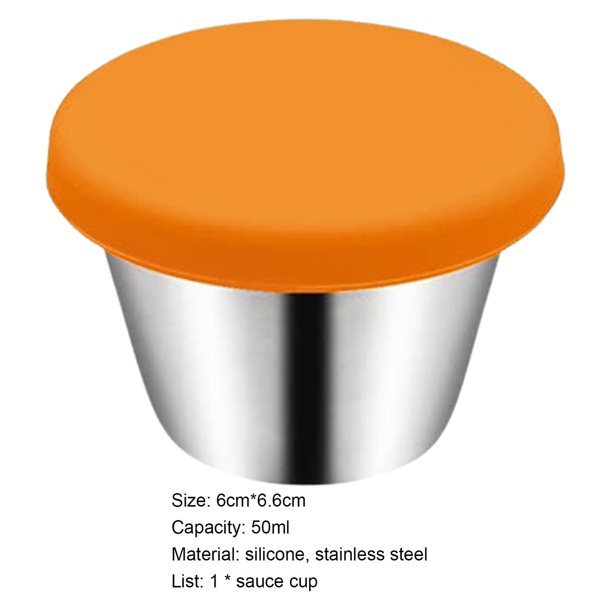 50ml Seasoning Box Small Dipping Sauce Cup Orange