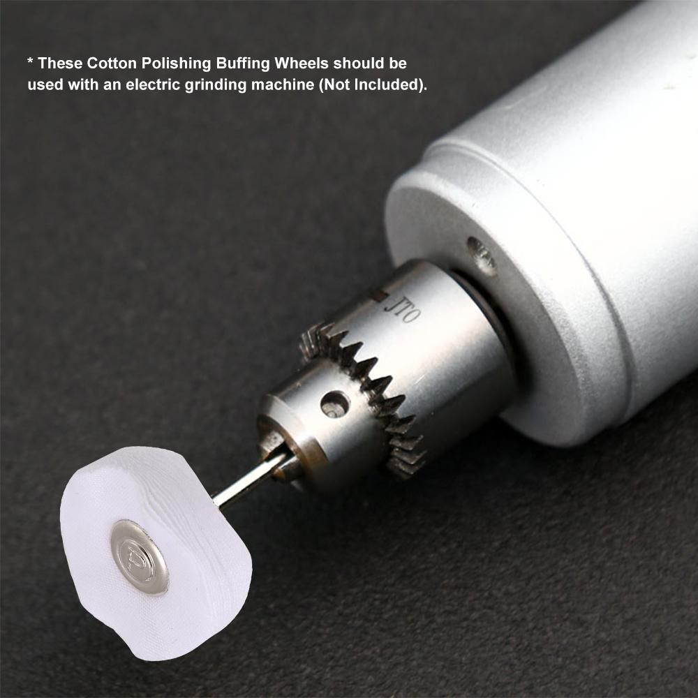 Cotton Polishing Buffing Wheels Brushes with Shank T-shaped Grinder Grinding Wheel for Rotary Tool Dental Supply