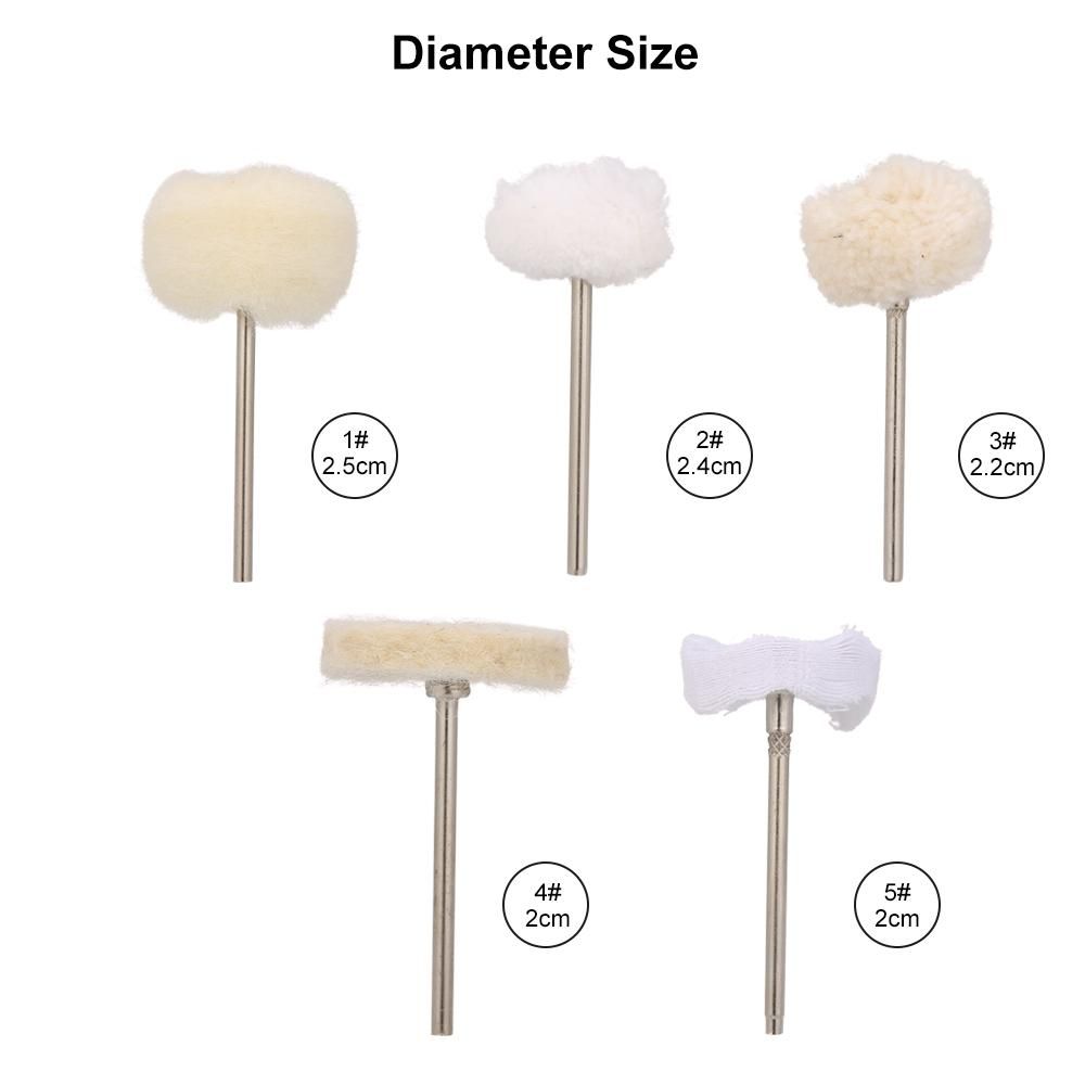 Cotton Polishing Buffing Wheels Brushes with Shank T-shaped Grinder Grinding Wheel for Rotary Tool Dental Supply