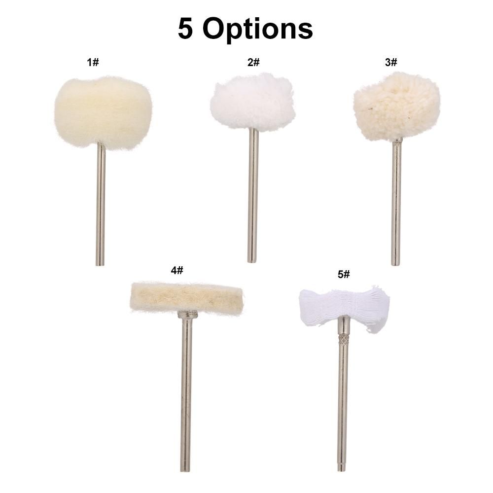 Cotton Polishing Buffing Wheels Brushes with Shank T-shaped Grinder Grinding Wheel for Rotary Tool Dental Supply