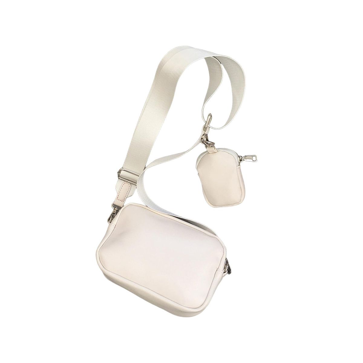 Crossbody Bag Adjustable Shoulder Strap Handbag For White