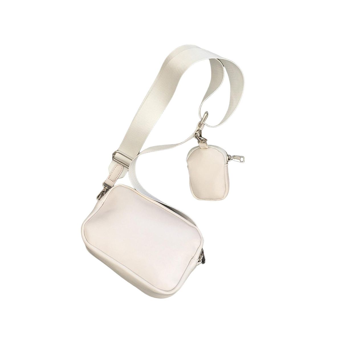 Crossbody Bag Adjustable Shoulder Strap Handbag For White