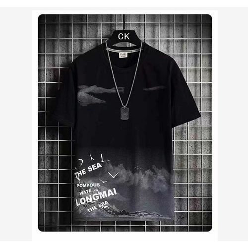 2 Pieces (Black+White)=6599 Men's T-shirt M-5XL Large Size Shirt Clothes Casual