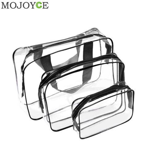 Quality Women Transparent Clear Zipper Makeup Bag