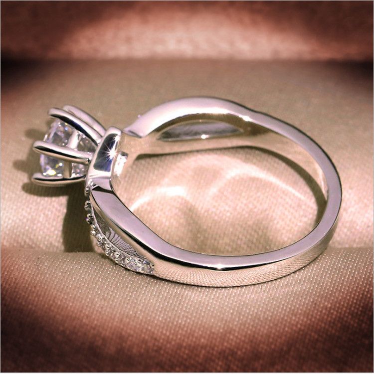 Engagement Ring - Classic Silver Proposal Wedding Band