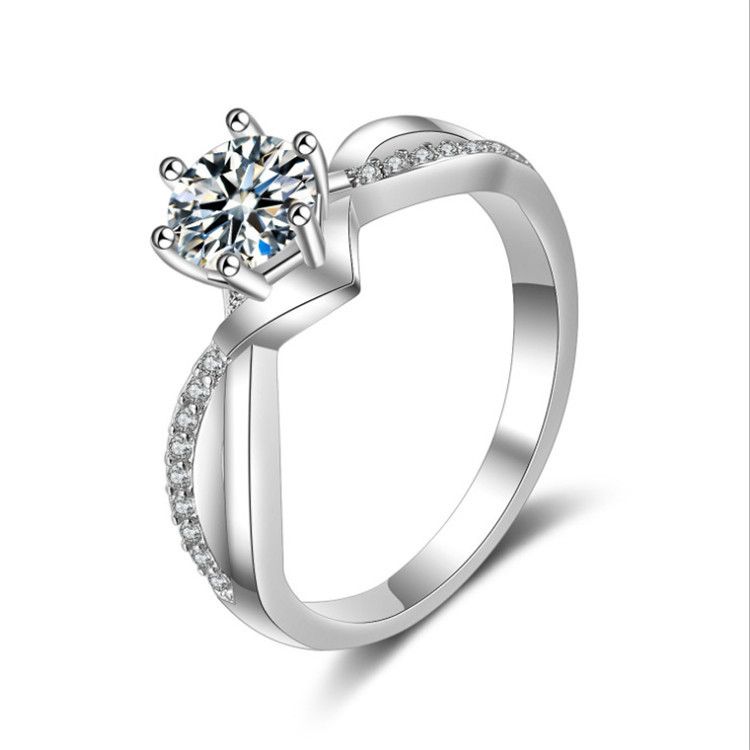 Engagement Ring - Classic Silver Proposal Wedding Band