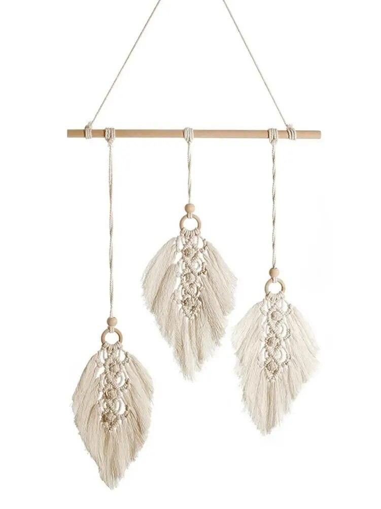 3pcs/set New Nordic Bohemian Hand-woven Cotton Rope Tassel Tapestry Wall Decoration Macrame Wall Hanging Decor