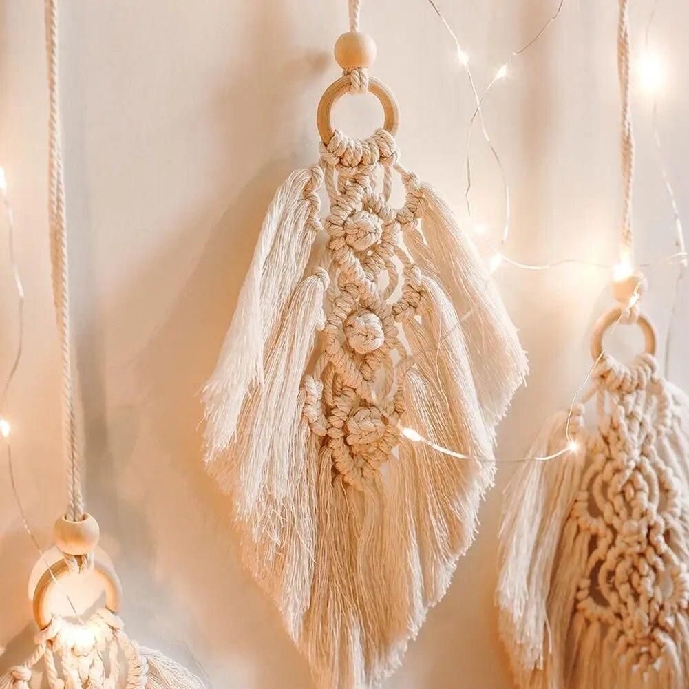 3pcs/set New Nordic Bohemian Hand-woven Cotton Rope Tassel Tapestry Wall Decoration Macrame Wall Hanging Decor