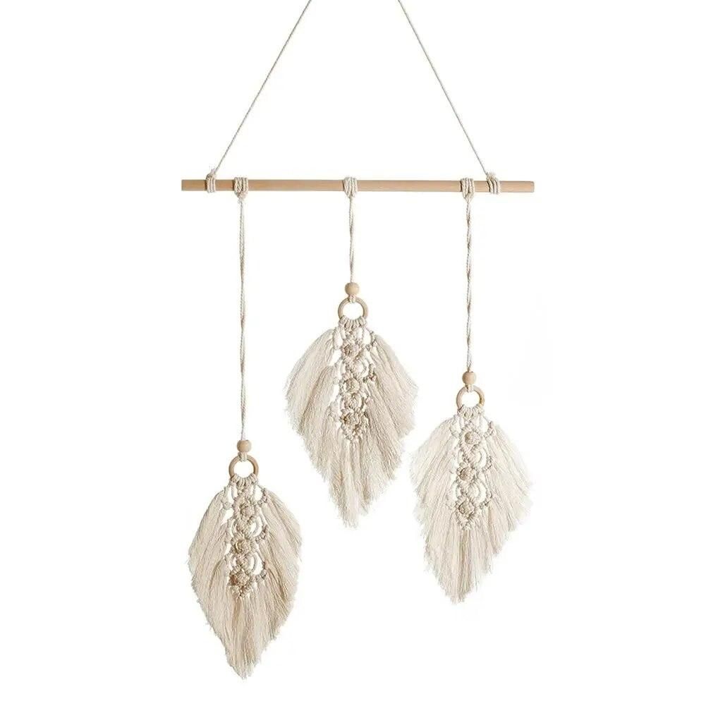 3pcs/set New Nordic Bohemian Hand-woven Cotton Rope Tassel Tapestry Wall Decoration Macrame Wall Hanging Decor
